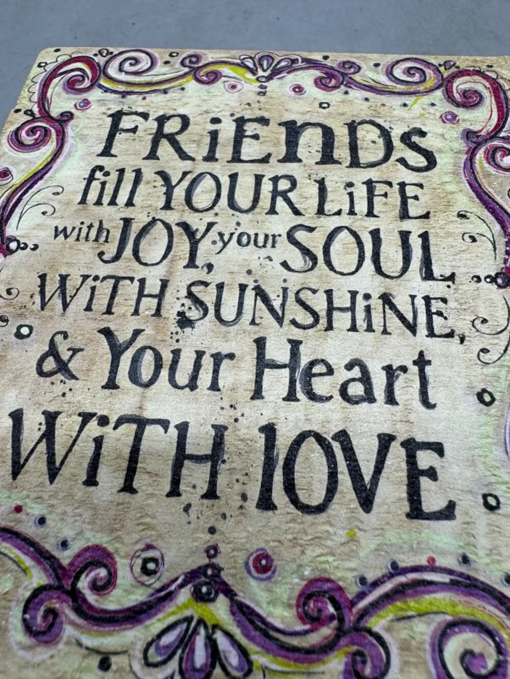 Natural Life Decorative Wooden Quote Block READ